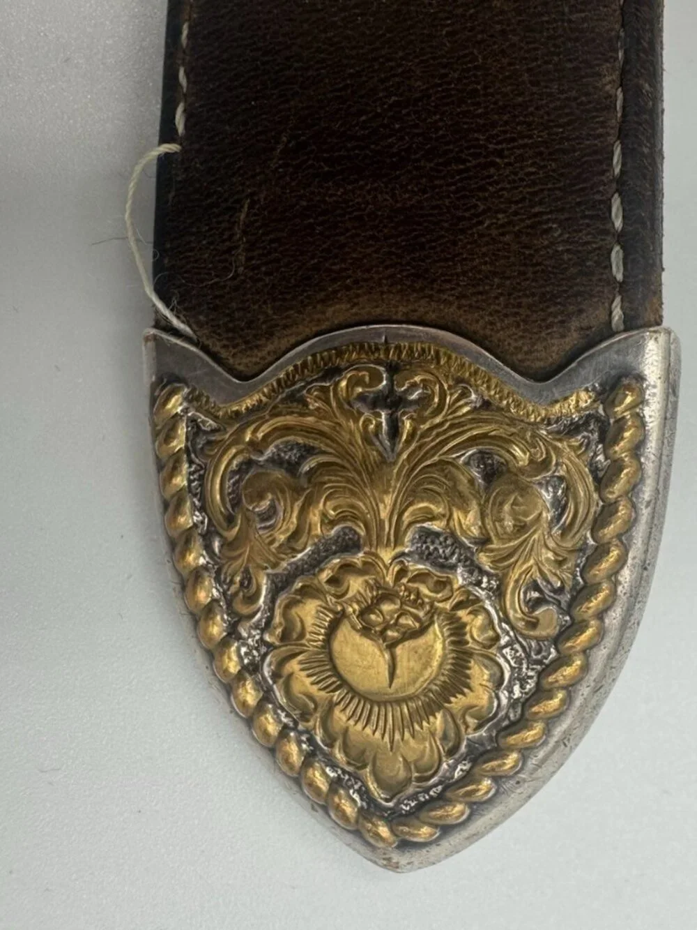 3D Vintage 80s Crumrine Concho Leather Belt